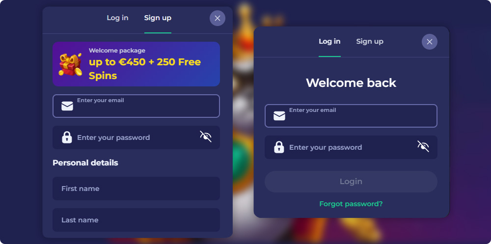 BrunoCasino Login and Registration
